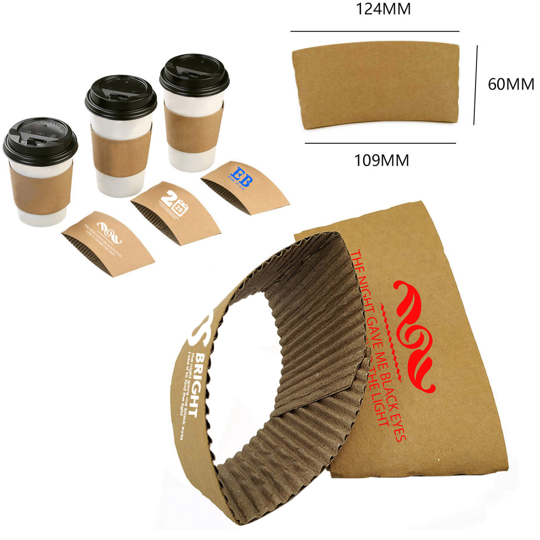 FlyFlyPromos - Protective Insulated  Coffee Cup Sleeves Image 1 - Promotional Product
